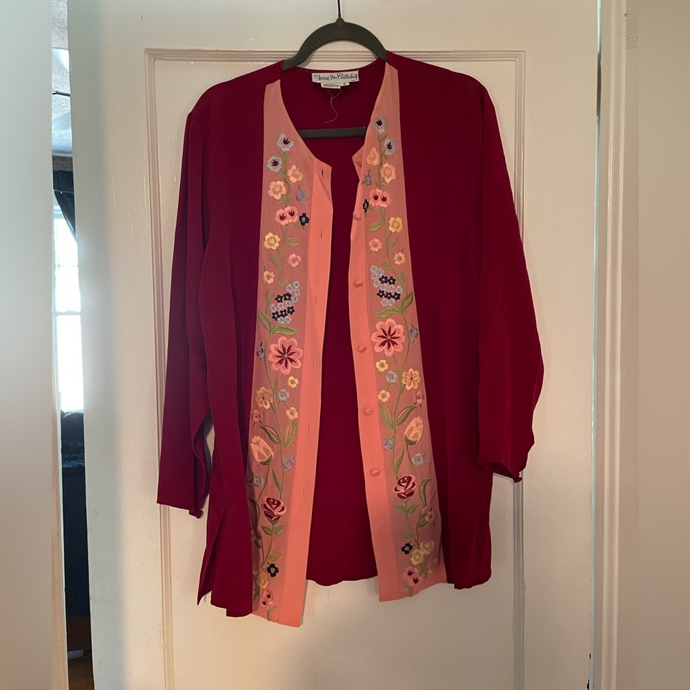 Vintage Diane Von Furstenberg Silk Tunic Blouse